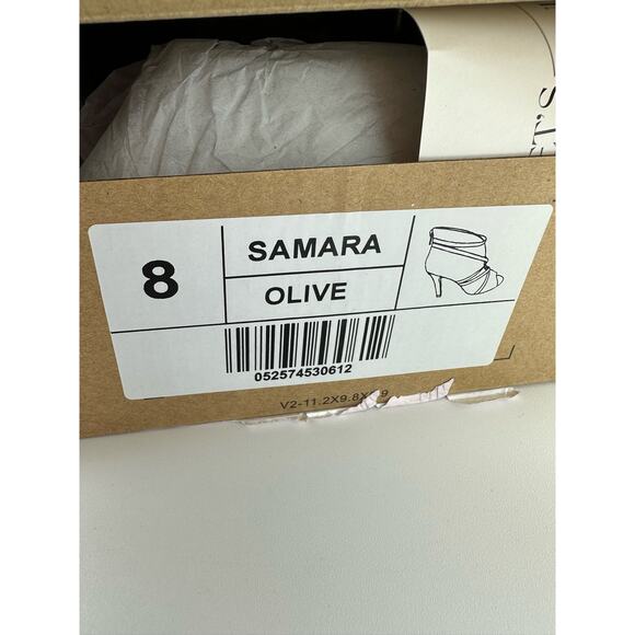 Journee Collection Samara Women's High Heel Ankle Boots, Olive, Size 8 - Picture 3 of 11